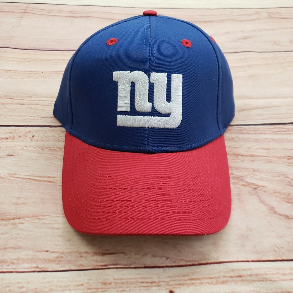 NY‎ Giants Hat Cap Mens Strap Back Blue Red Adjustable NFL Football Adult NEW
